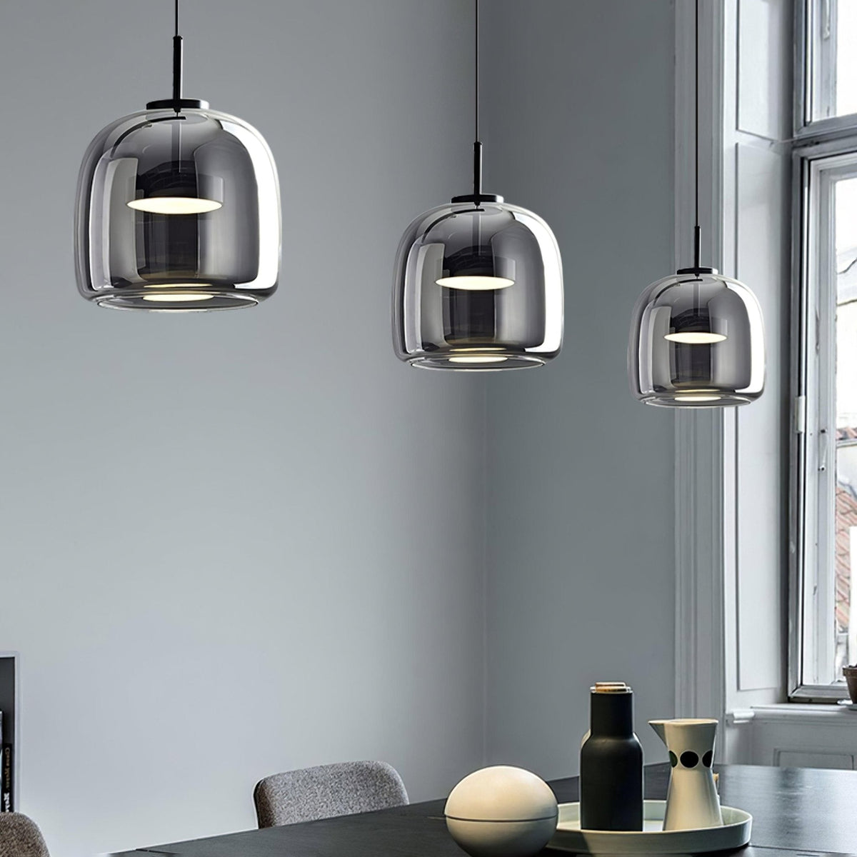 Obsidian moderne glaspendel
