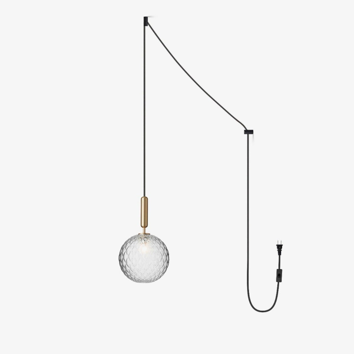 Azorila moderne minimalistisk hængelampe i messing og glas
