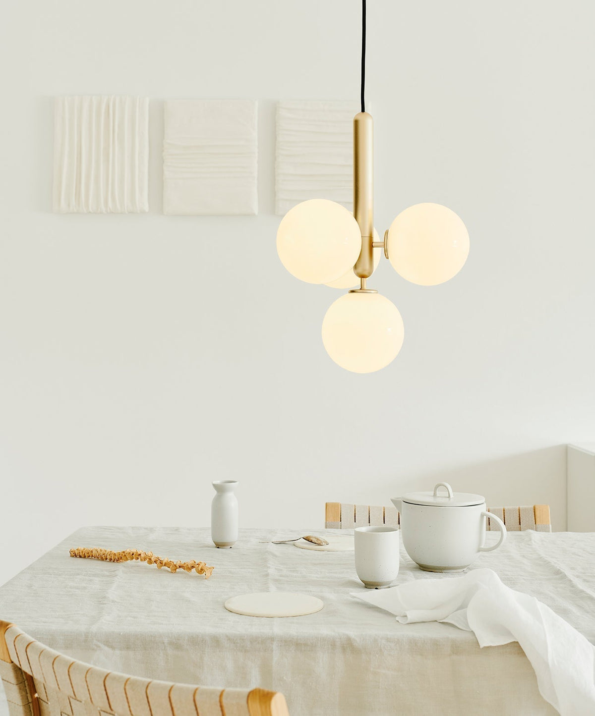 Azorila moderne minimalistisk hængelampe i messing og glas