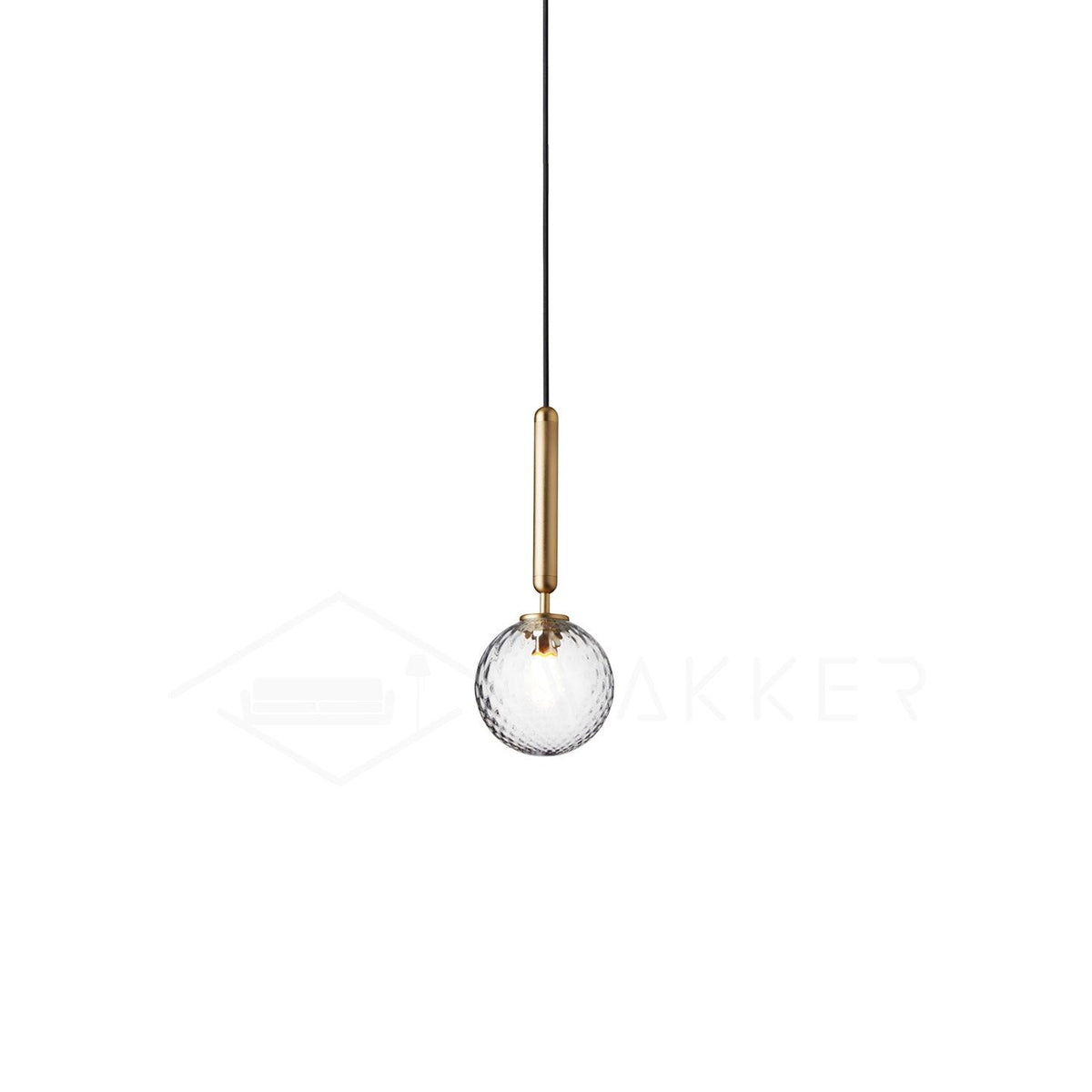 Candeeiro suspenso industrial Aurelion em latão