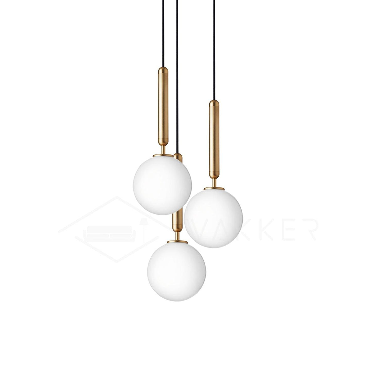 Candeeiro suspenso industrial Aurelion em latão