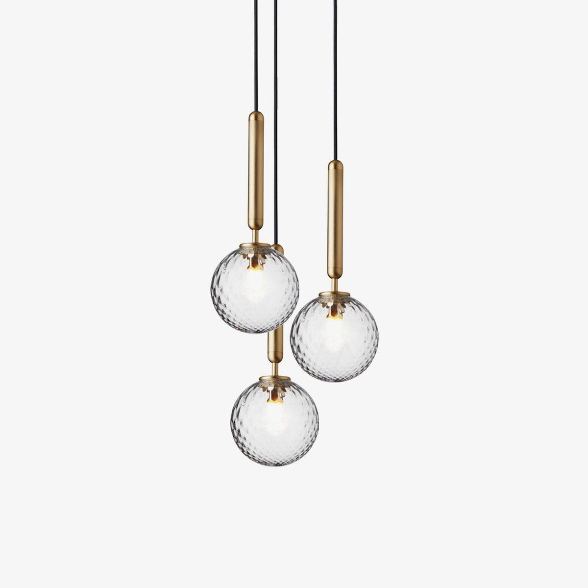 Candeeiro suspenso industrial Aurelion em latão