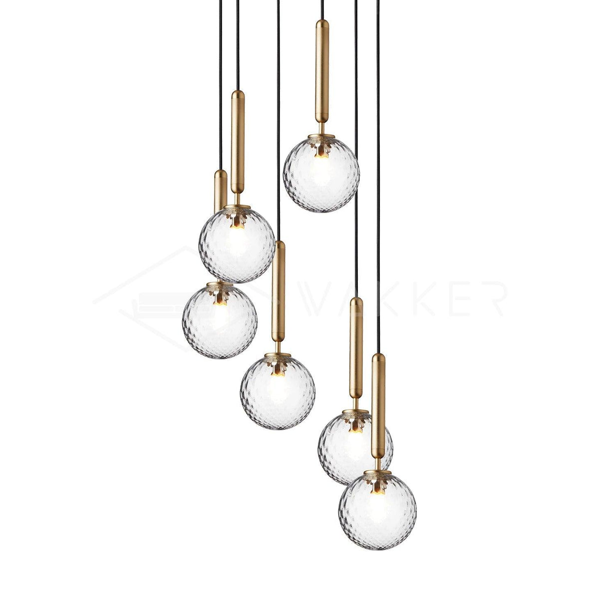 Candeeiro suspenso industrial Aurelion em latão