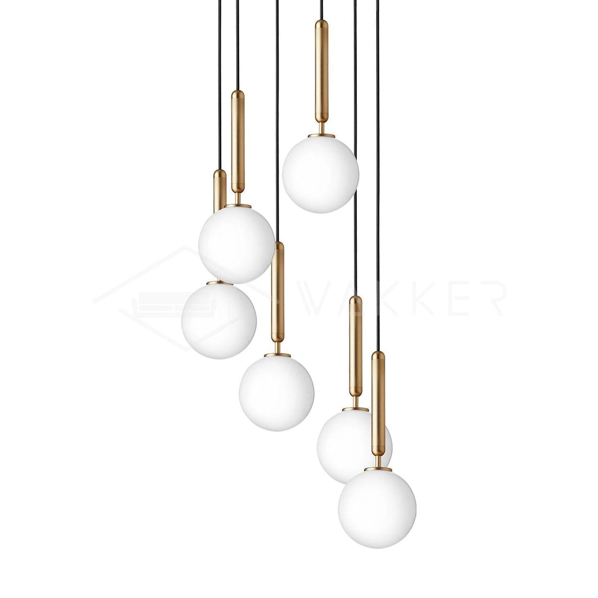 Candeeiro suspenso industrial Aurelion em latão