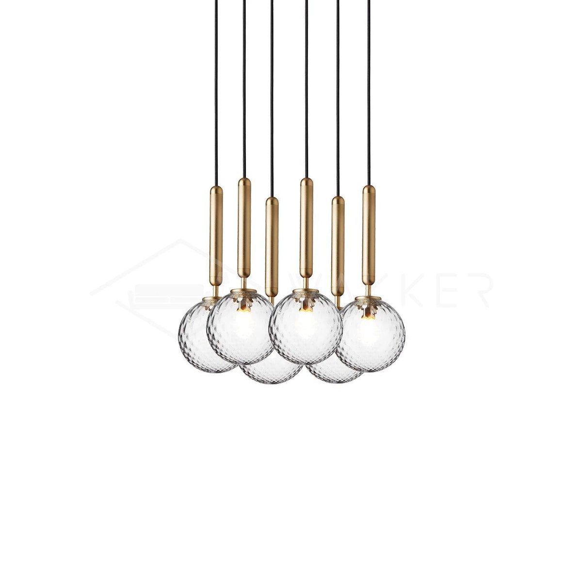 Candeeiro suspenso industrial Aurelion em latão