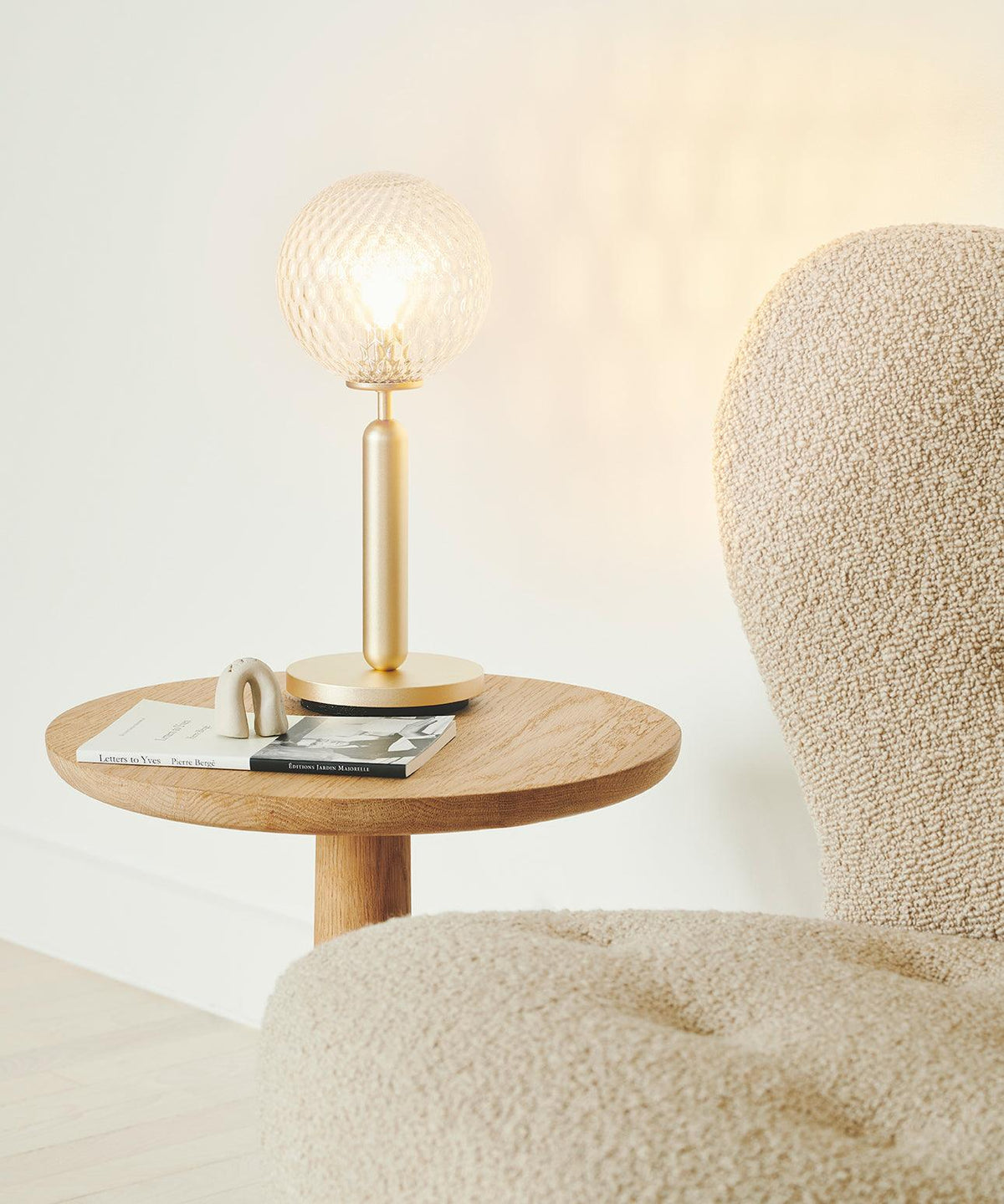 Eirelielle minimalistisk bordlampe i glas