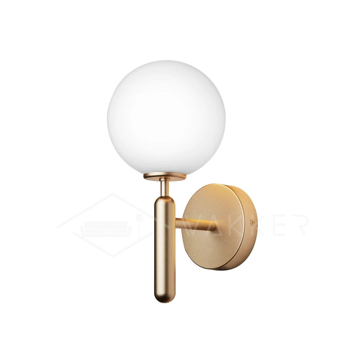 Luminária de parede Ilirila moderna e minimalista de latão e vidro