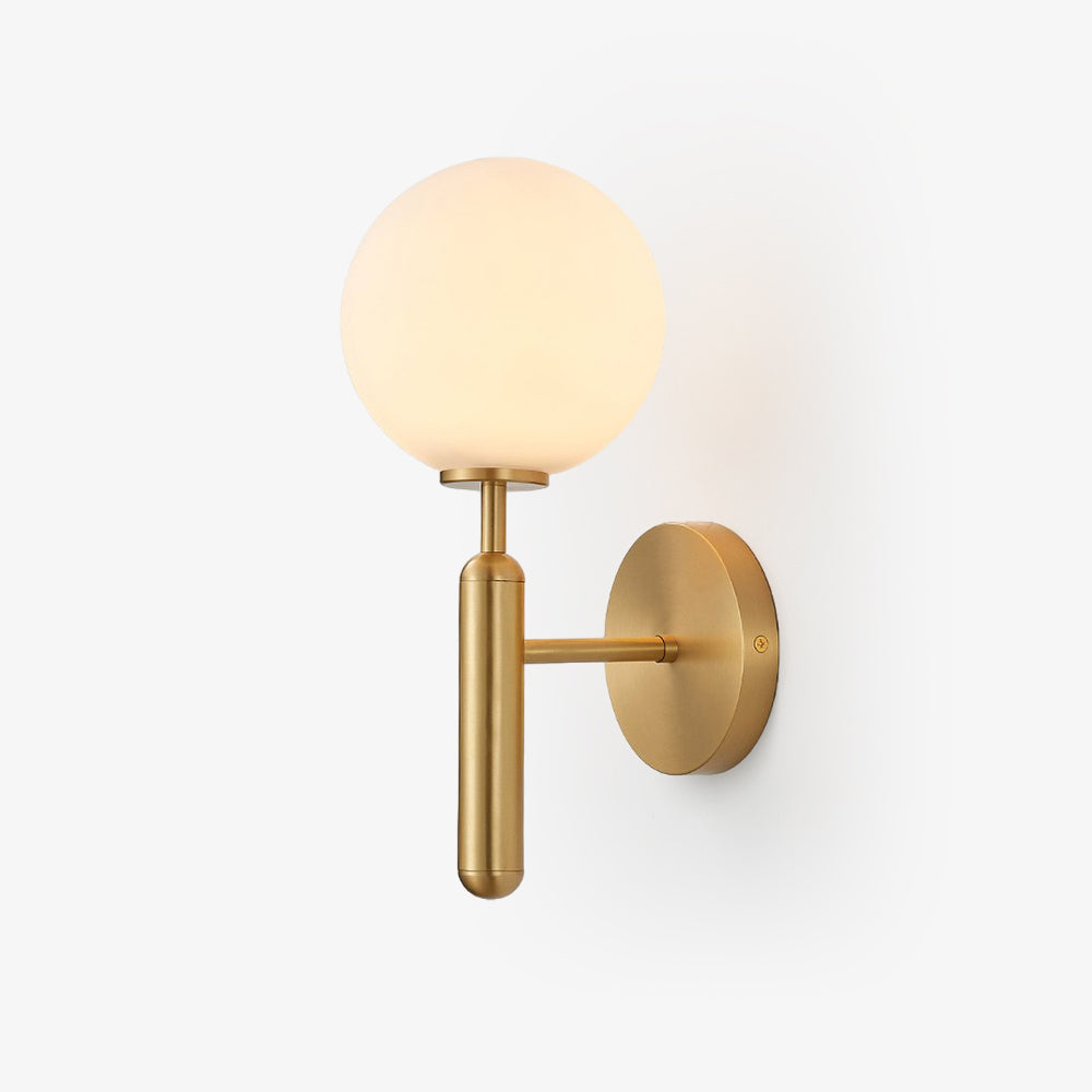Luminária de parede Ilirila moderna e minimalista de latão e vidro