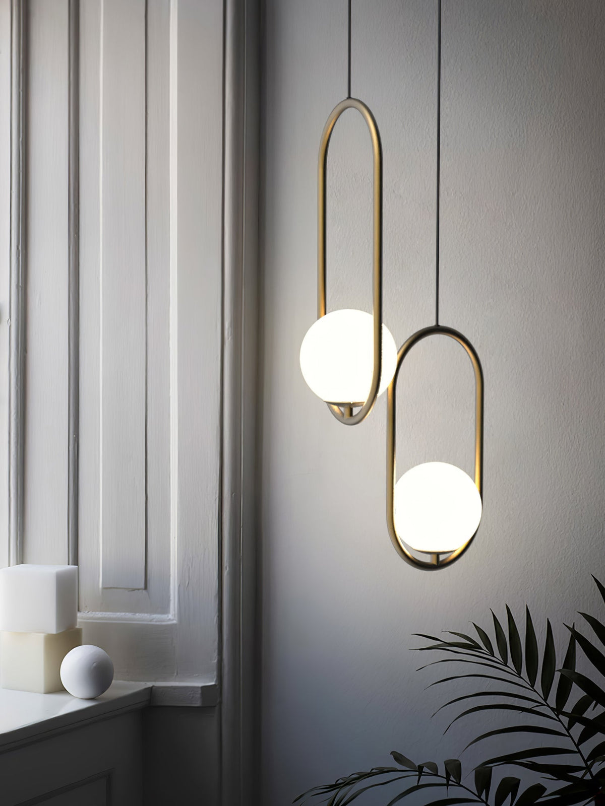 Sorveth moderne pendellampe i messing