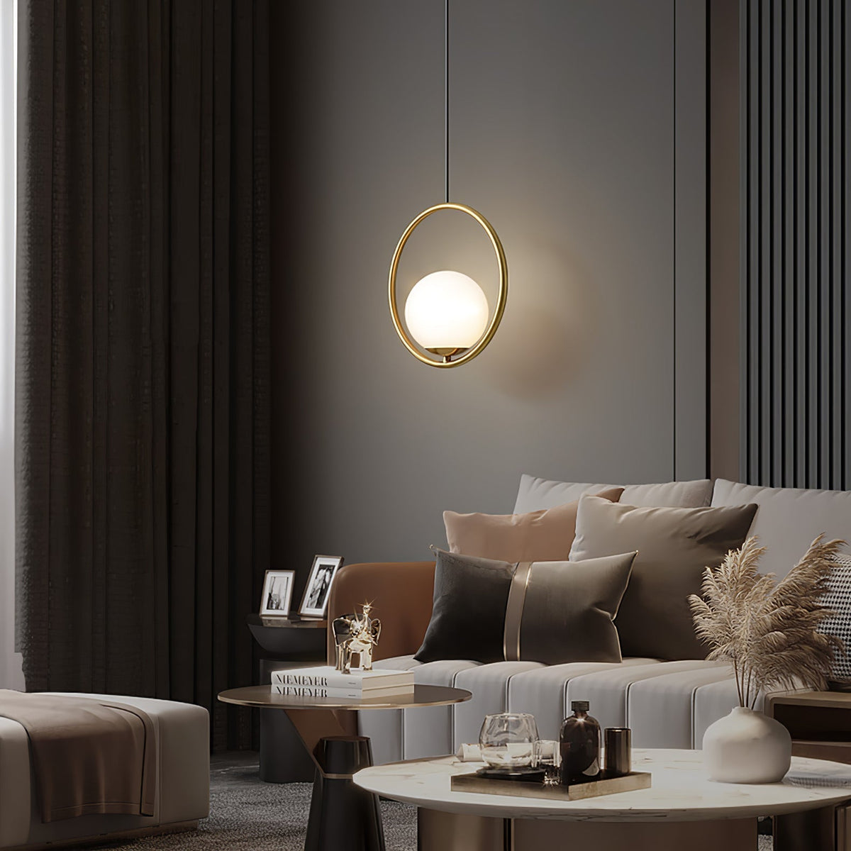 Sorveth moderne pendellampe i messing