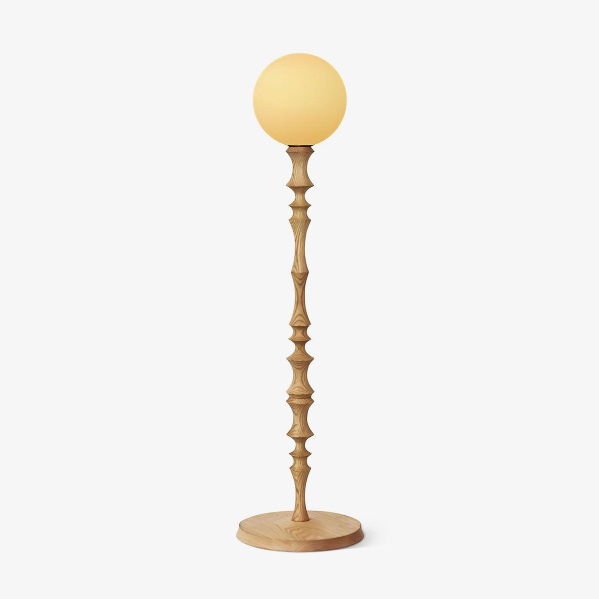Vilten elegant gulvlampe i træ