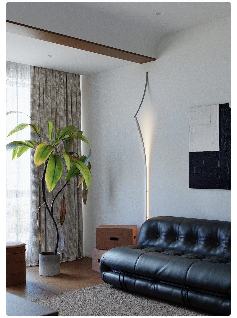 Rivenaine bandformad LED-vägglampa