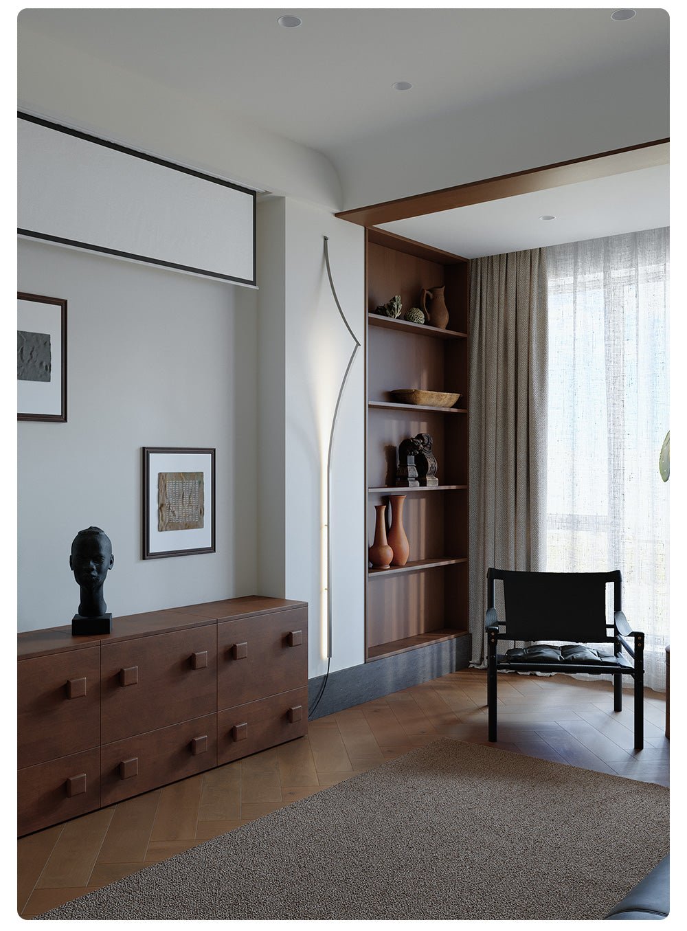 Rivenaine bandformad LED-vägglampa