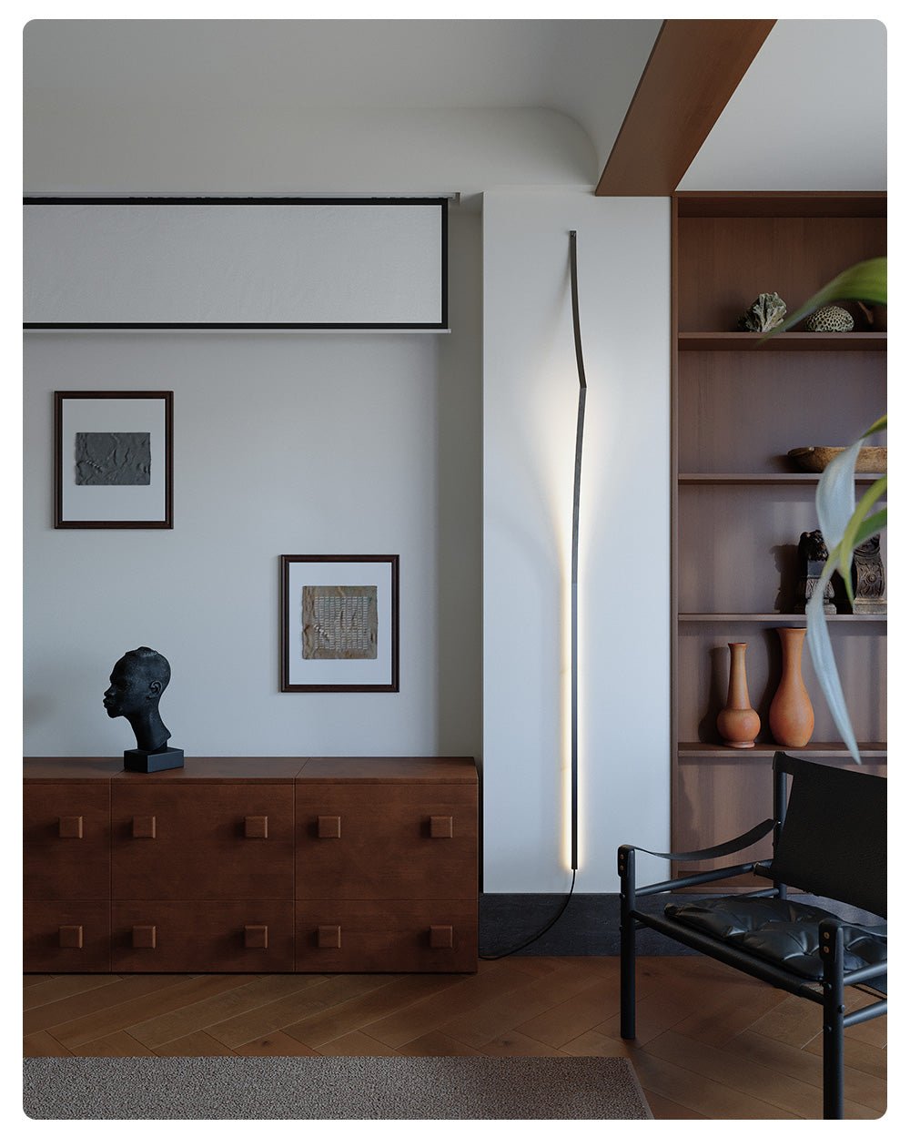 Rivenaine bandformad LED-vägglampa