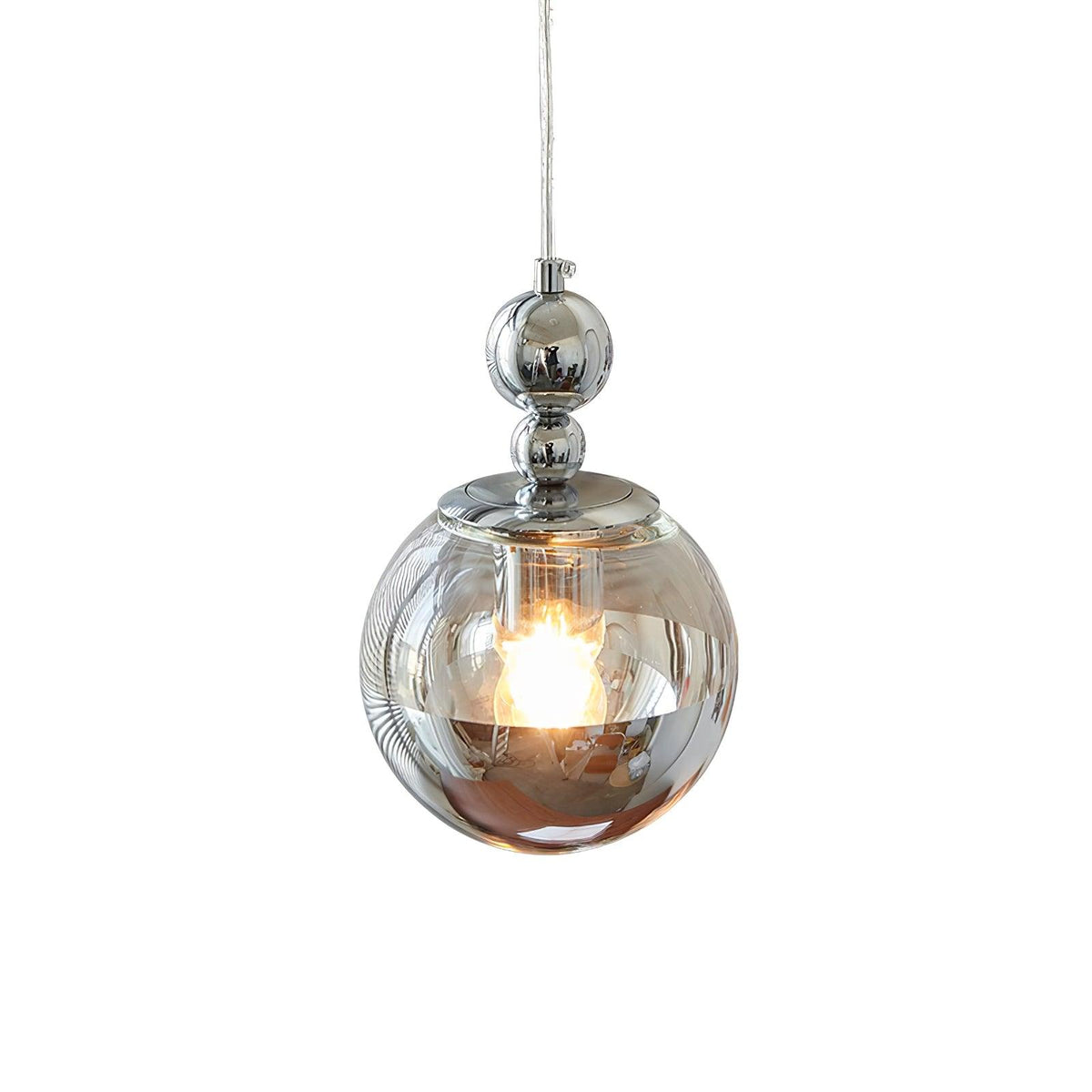 Zanorir modern minimalistisk konstnärlig pendellampa i spegelbollsglas