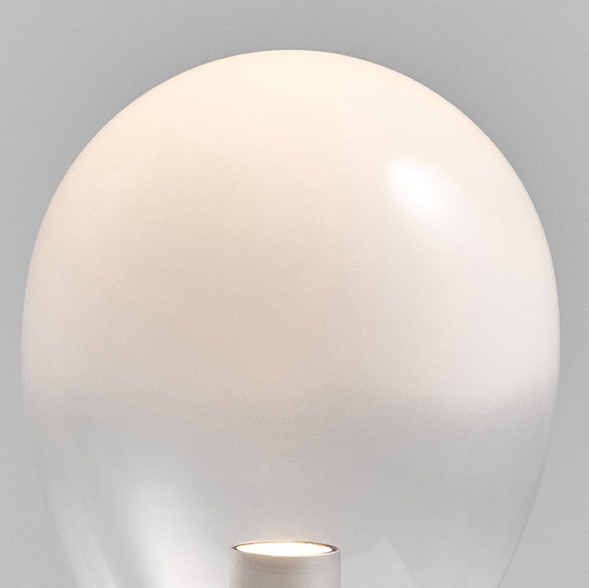 Unex kunstnerisk bordlampe i guld og glas
