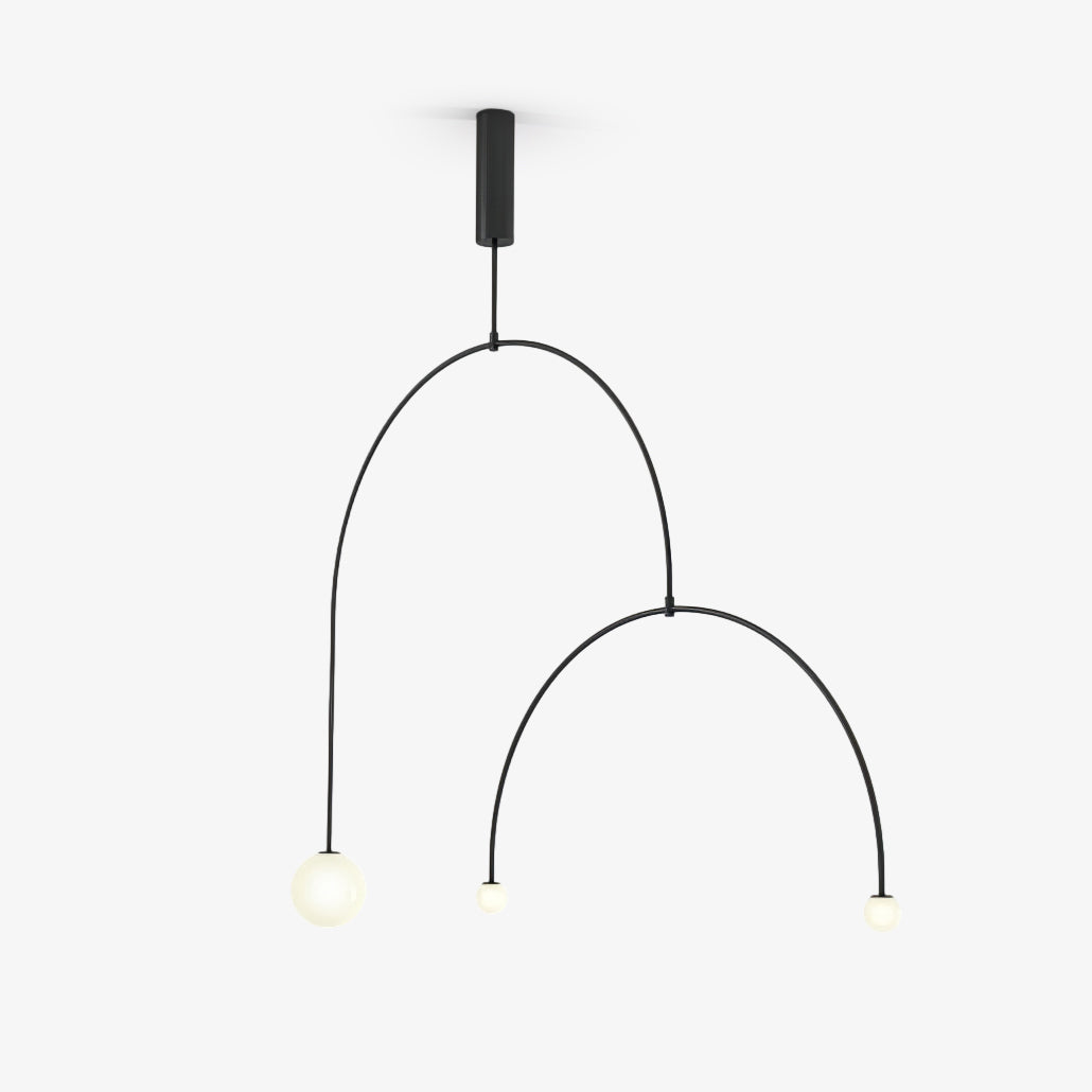 Candelabro Viraiseon móvel, preto e minimalista