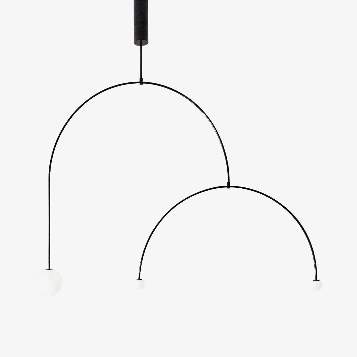 Candelabro Viraiseon móvel, preto e minimalista