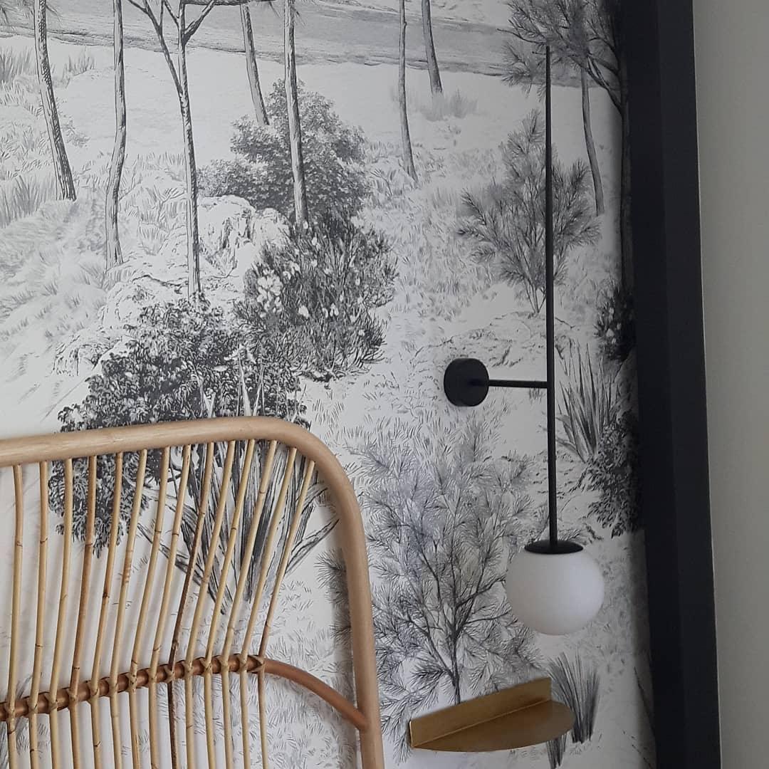 Veluelle modern minimalistisk mobil vägglampa i glas
