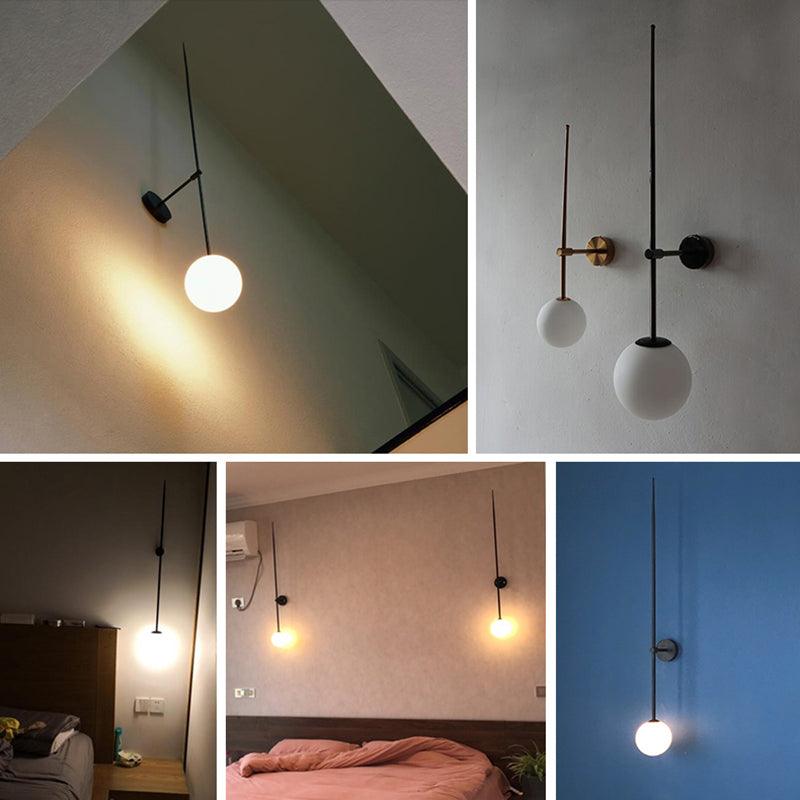 Veluelle modern minimalistisk mobil vägglampa i glas