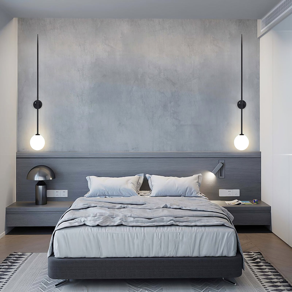 Veluelle modern minimalistisk mobil vägglampa i glas