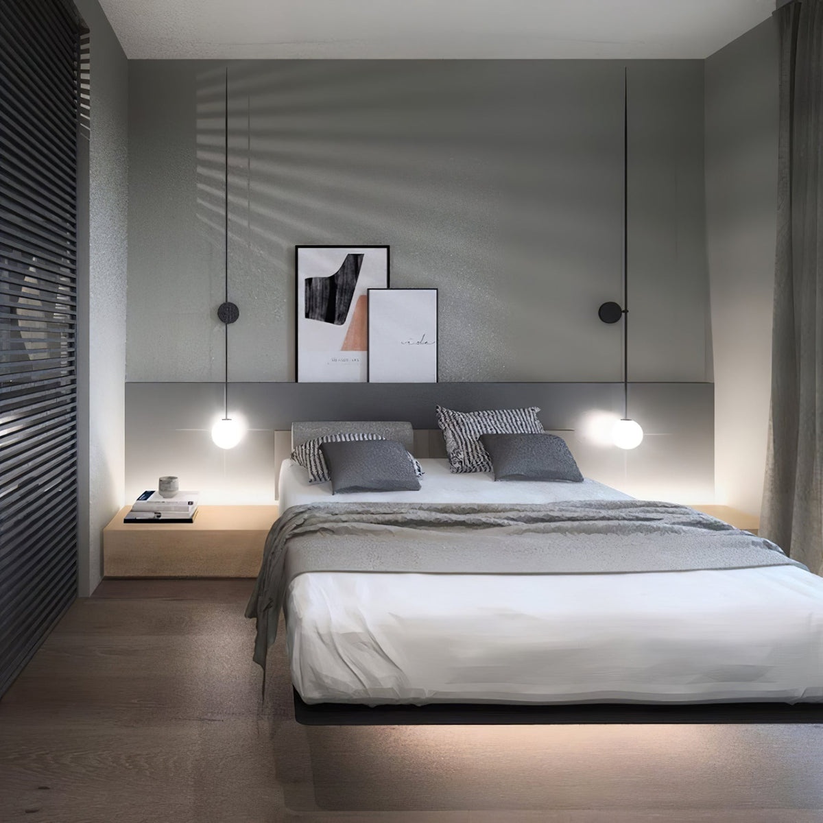 Veluelle modern minimalistisk mobil vägglampa i glas