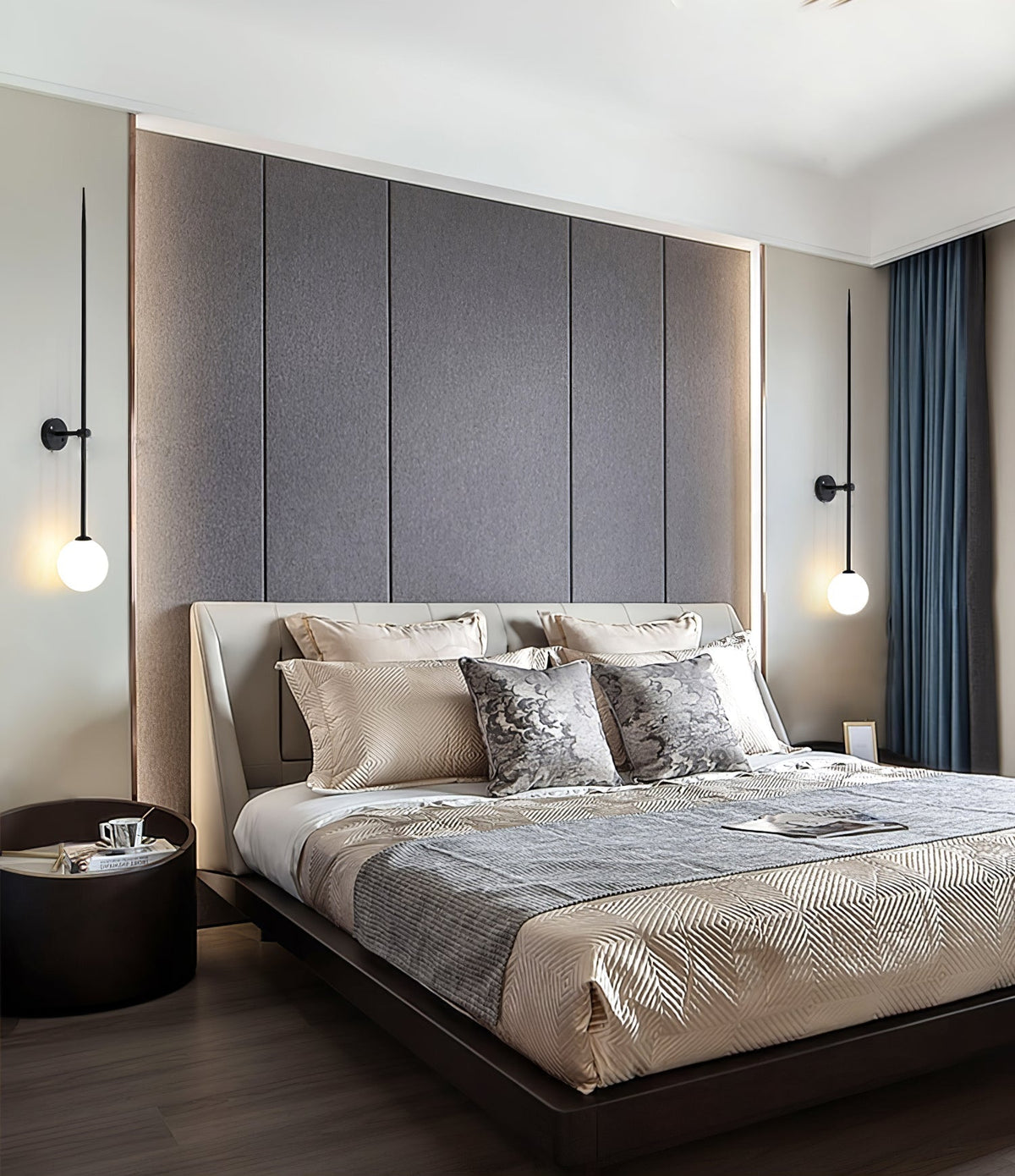 Veluelle modern minimalistisk mobil vägglampa i glas