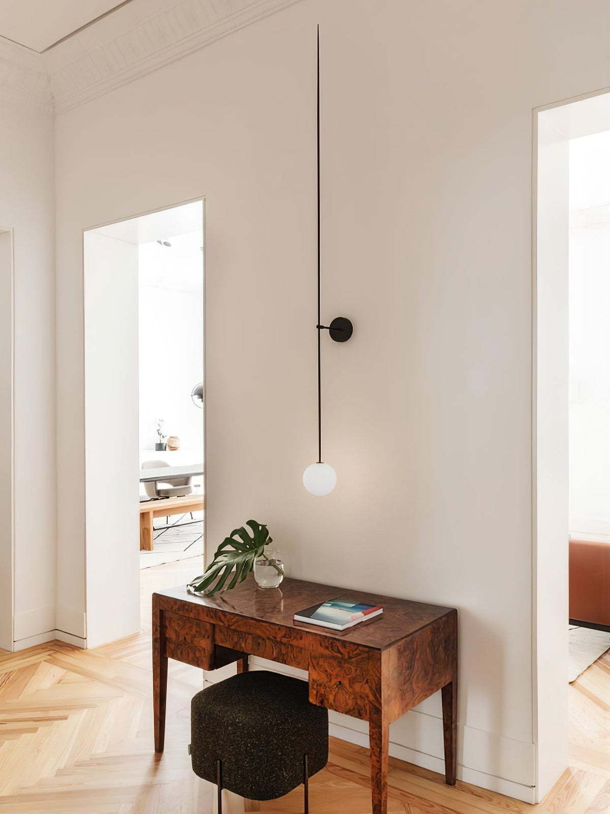 Veluelle modern minimalistisk mobil vägglampa i glas