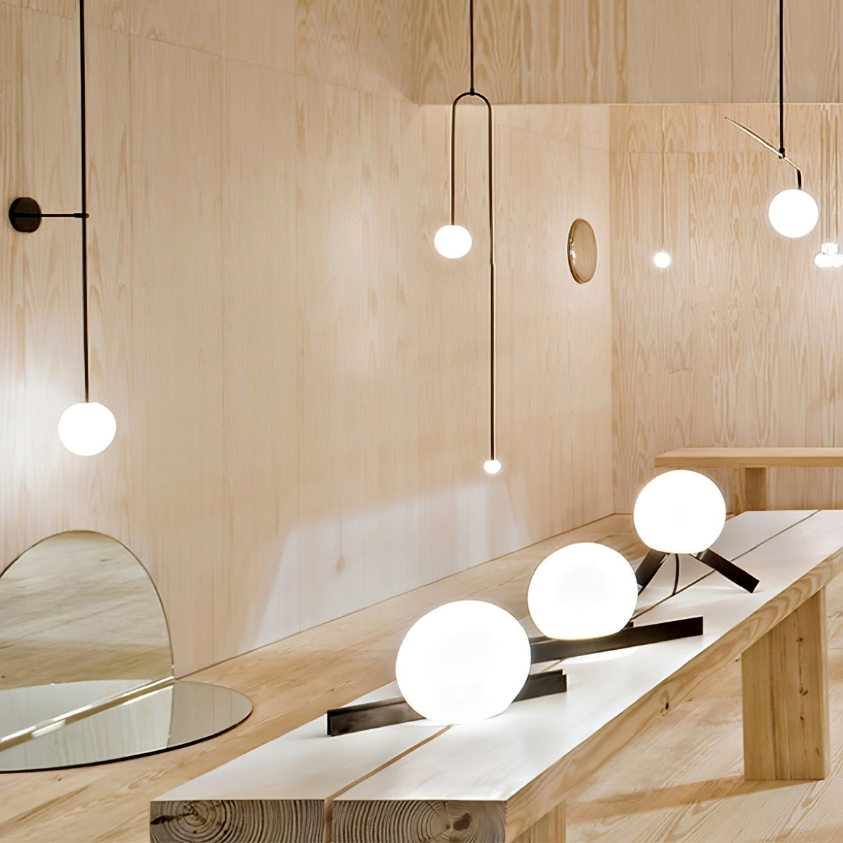 Veluelle modern minimalistisk mobil vägglampa i glas