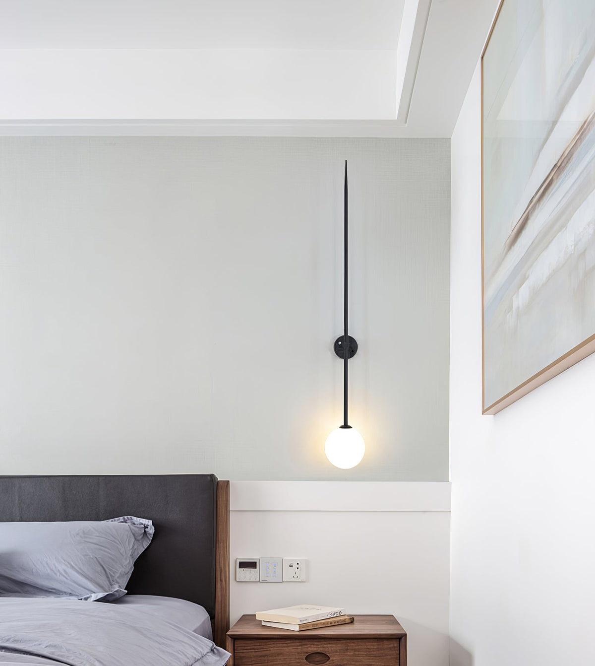 Veluelle modern minimalistisk mobil vägglampa i glas