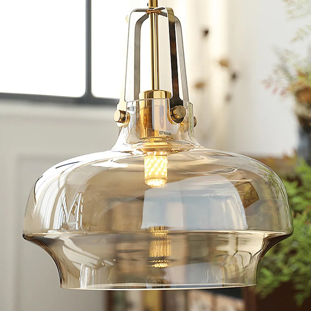 Valentina moderne unikformet pendellampe i glas