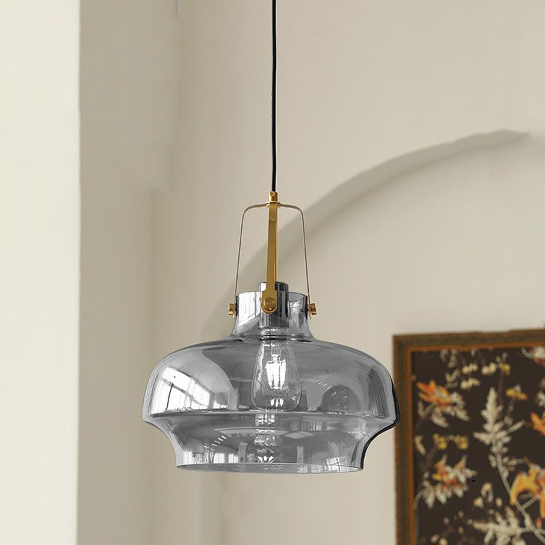 Valentina moderne unikformet pendellampe i glas