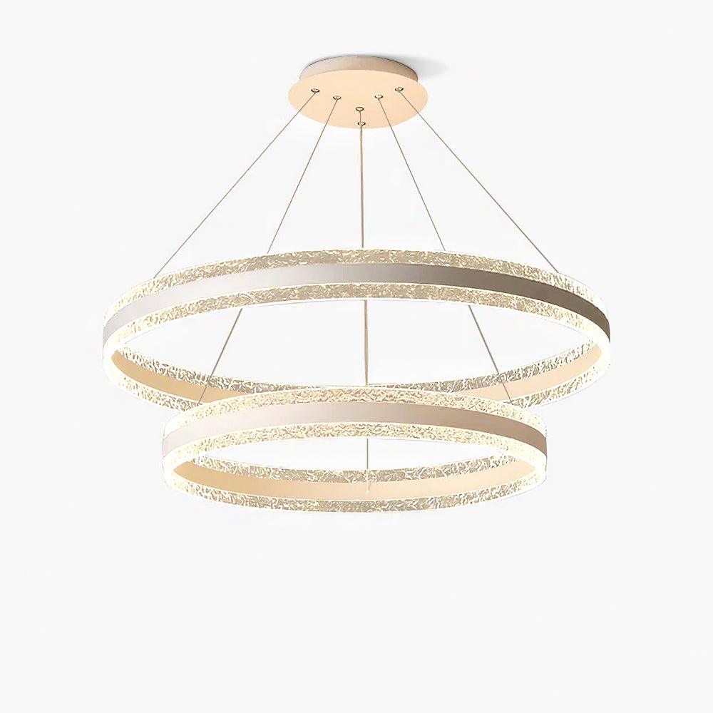 Aroxen Moderne LED-pendellampe med dobbelte cirkelringe