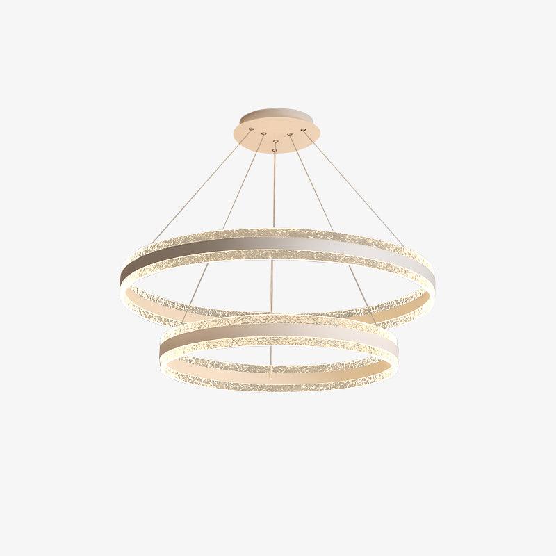 Aroxen Moderne LED-pendellampe med dobbelte cirkelringe