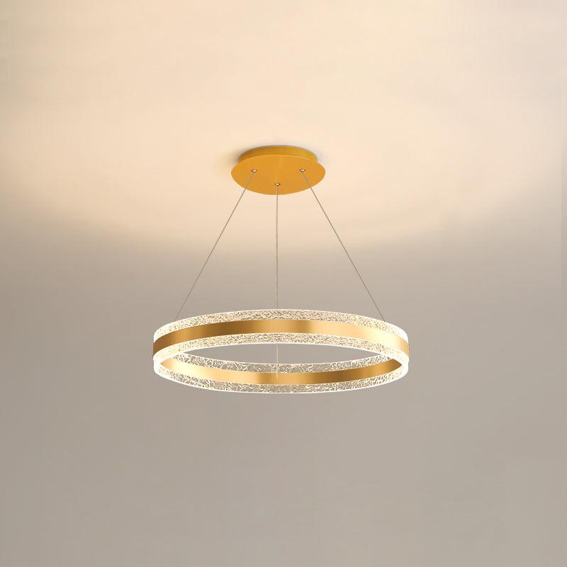 Aroxen Moderne LED-pendellampe med dobbelte cirkelringe