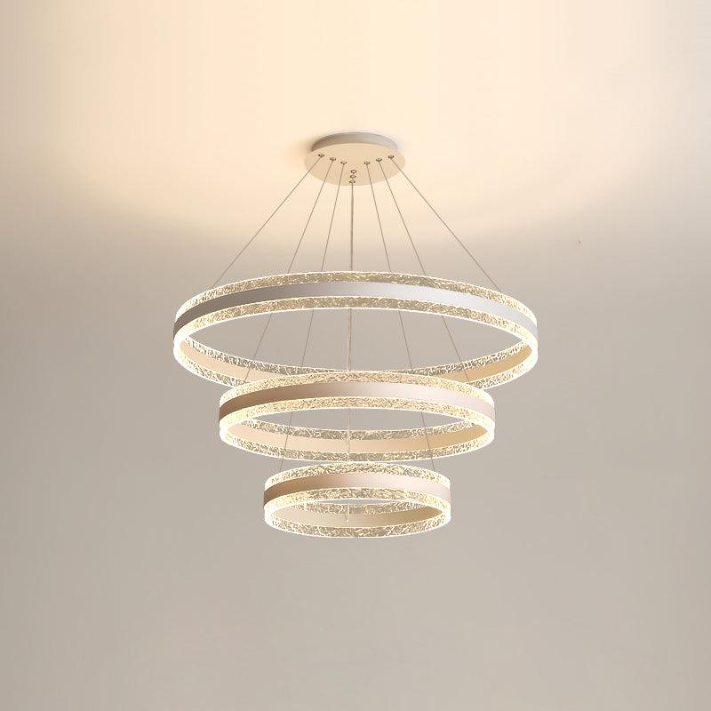 Aroxen Moderne LED-pendellampe med dobbelte cirkelringe