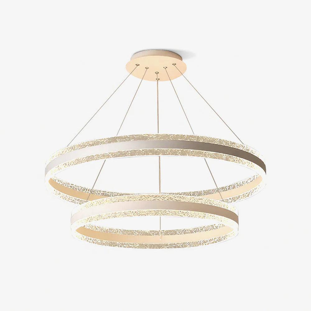 Aroxen Moderne LED-pendellampe med dobbelte cirkelringe