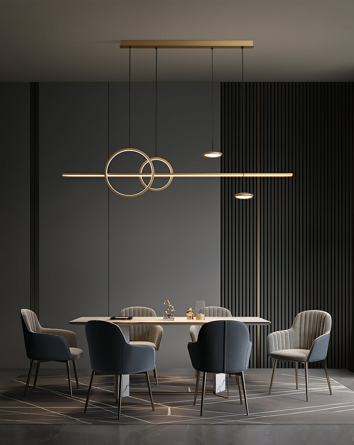 Tildas geometriske ringpendel minimalistisk