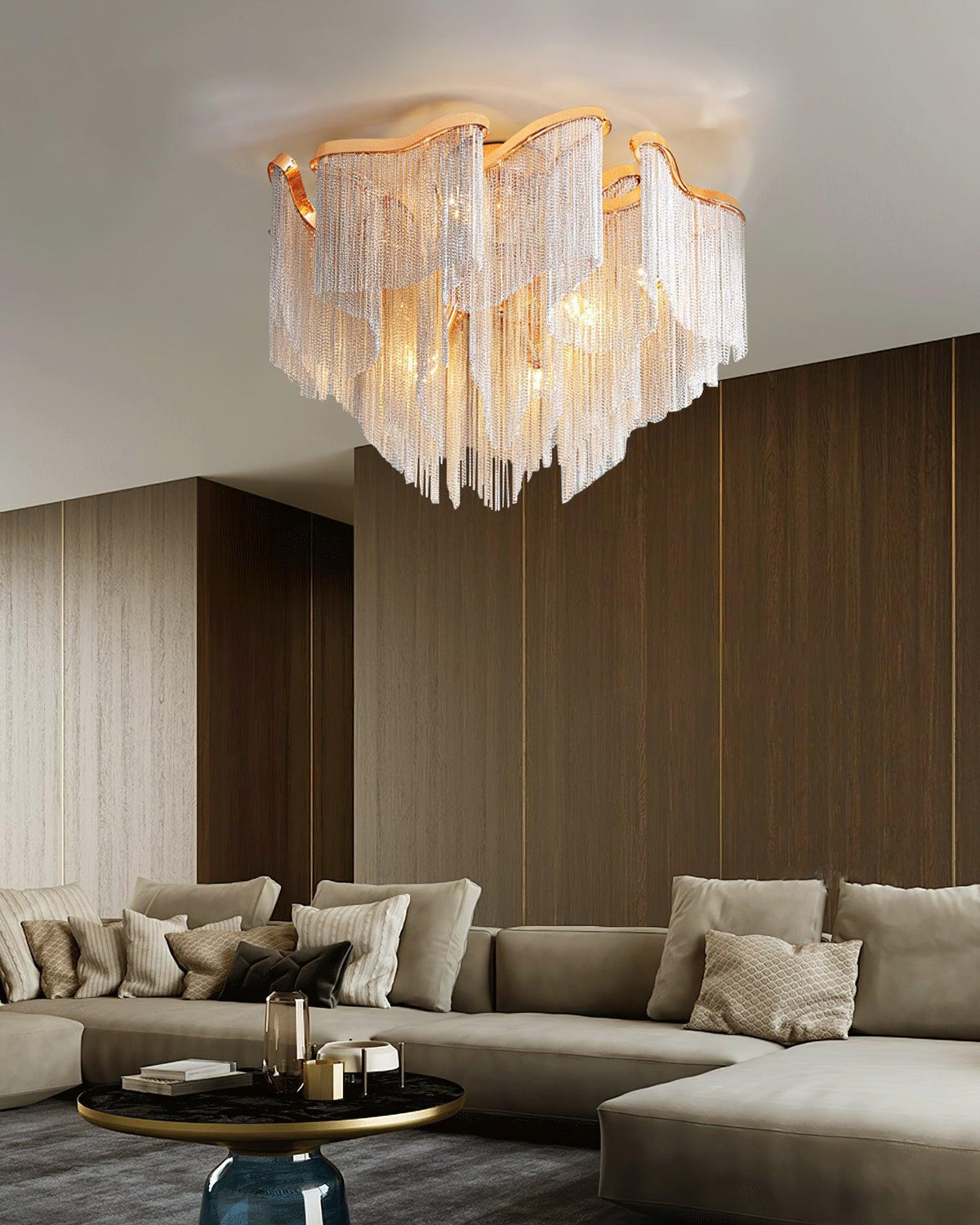 Mevrin modern taklampa med tofsar och konstnärlig design
