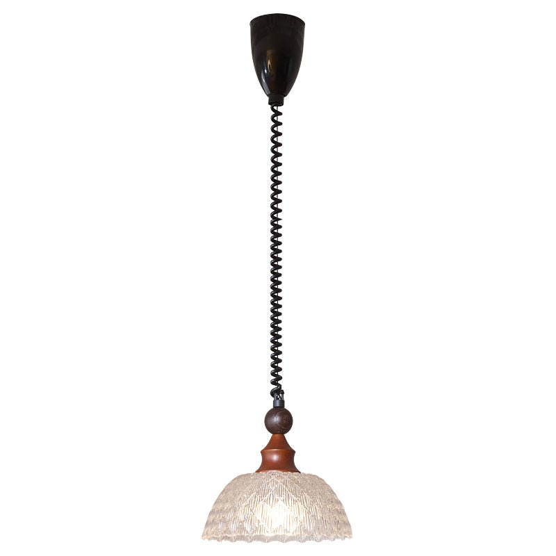 Nydoreth elegant vintage kunstnerisk pendellampe i træ