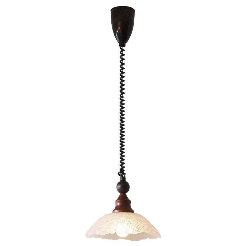 Nydoreth elegant vintage kunstnerisk pendellampe i træ