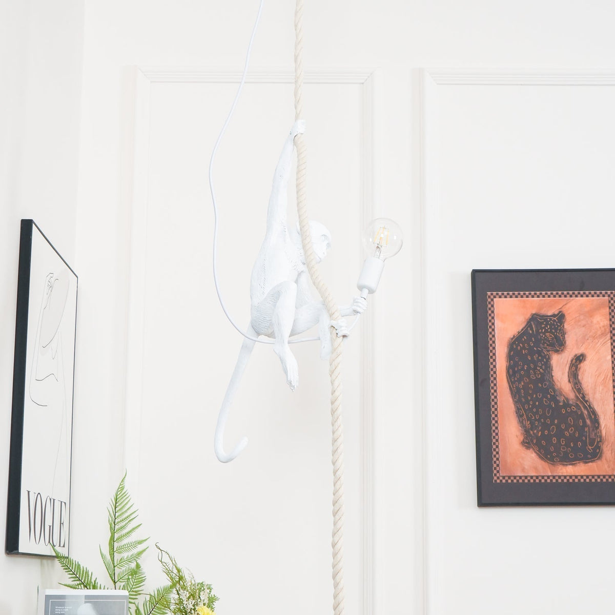 Epiran kunstnerisk pendel i harpiks og reb