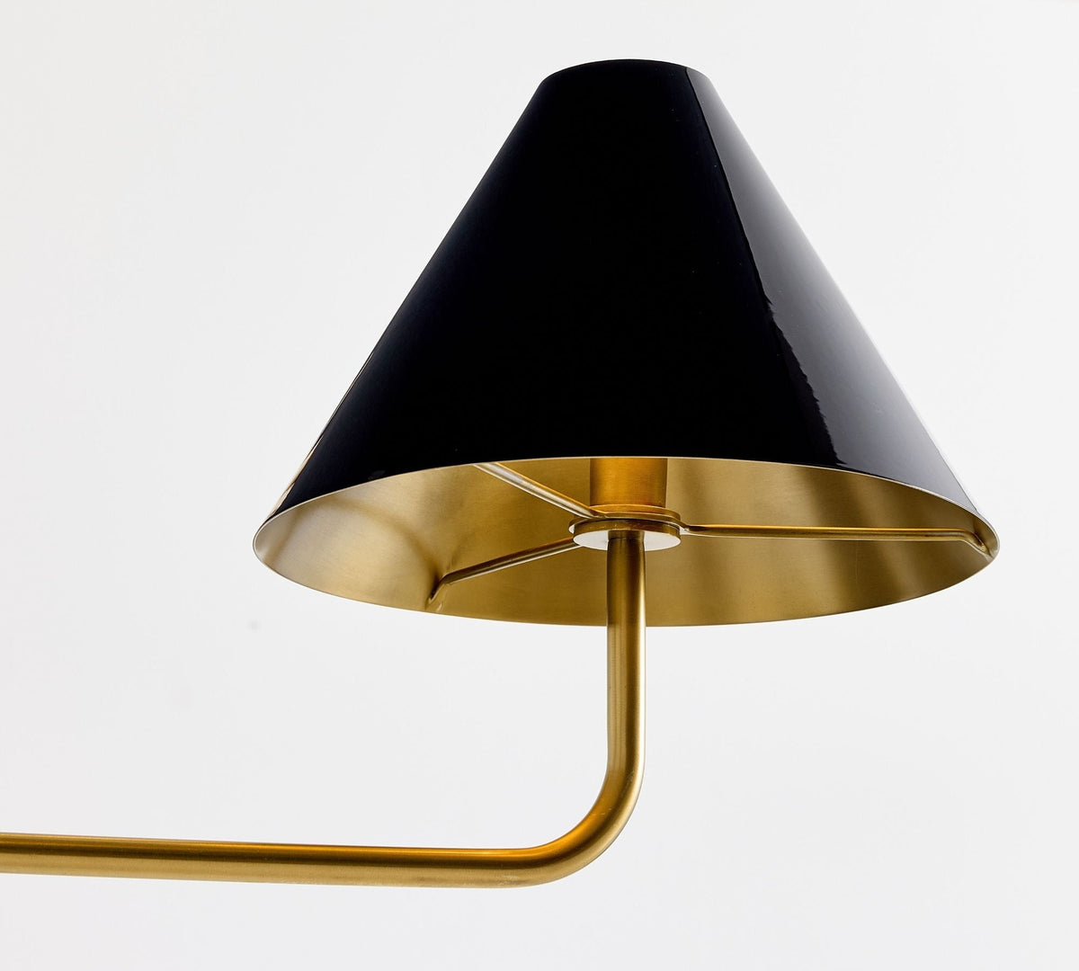 Candelabro de três níveis vintage industrial em tecido e metal Zoruvyh