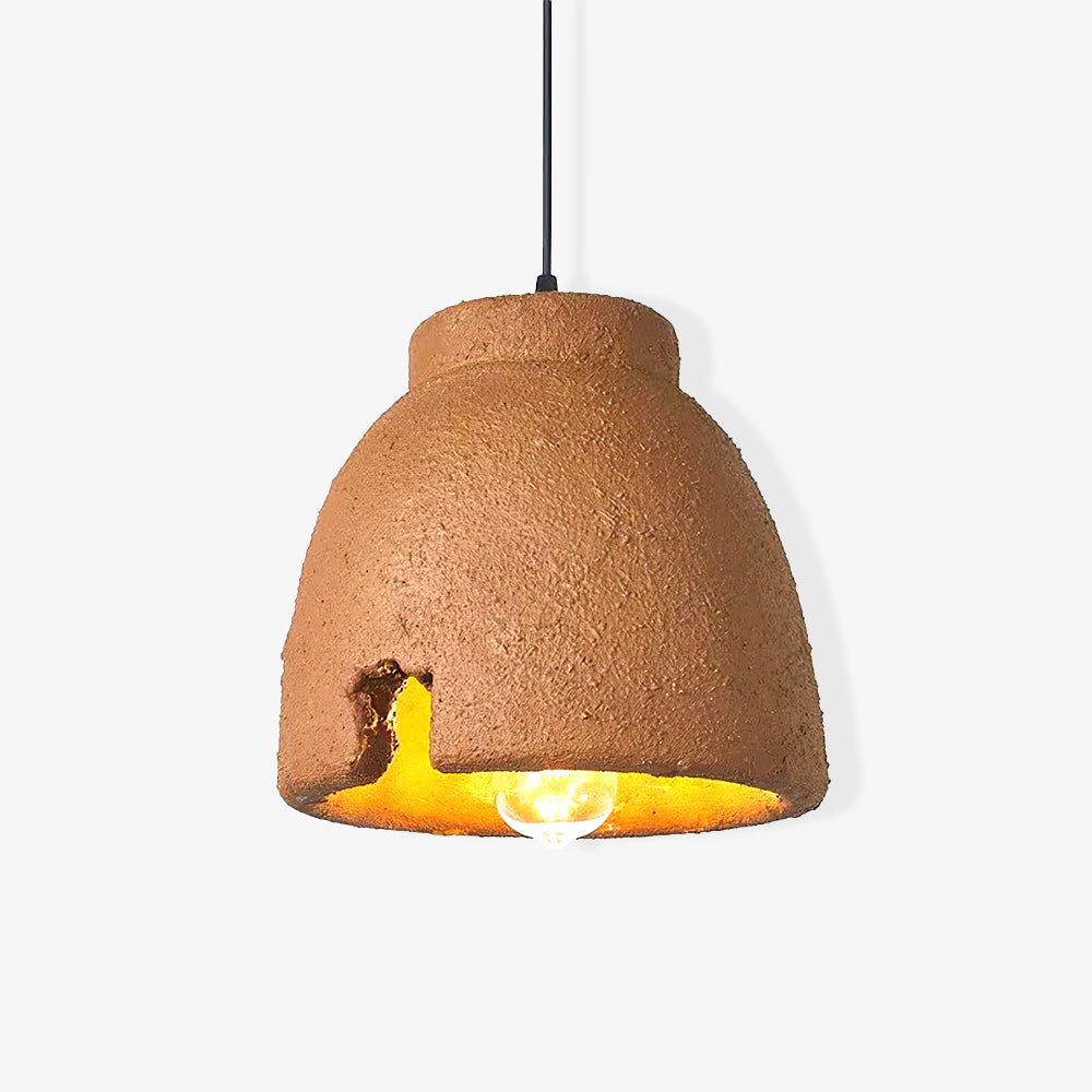 Candeeiro suspenso em resina Wabi-Sabi Osileth