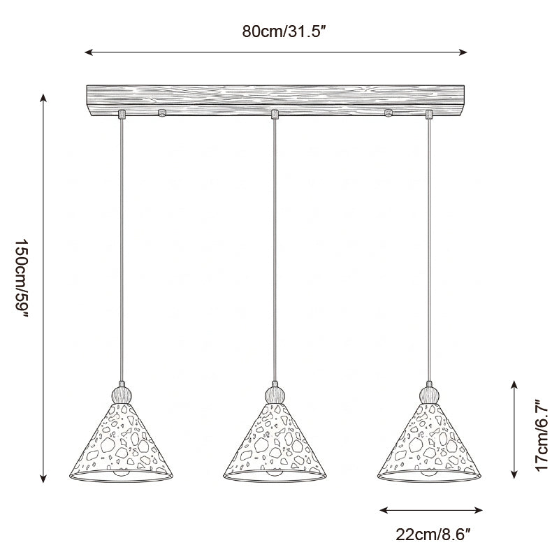 Calisenne pyramidependellampe