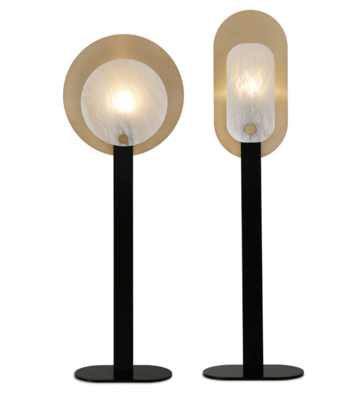 Mosaik Elegance-gulvlampe i alabast