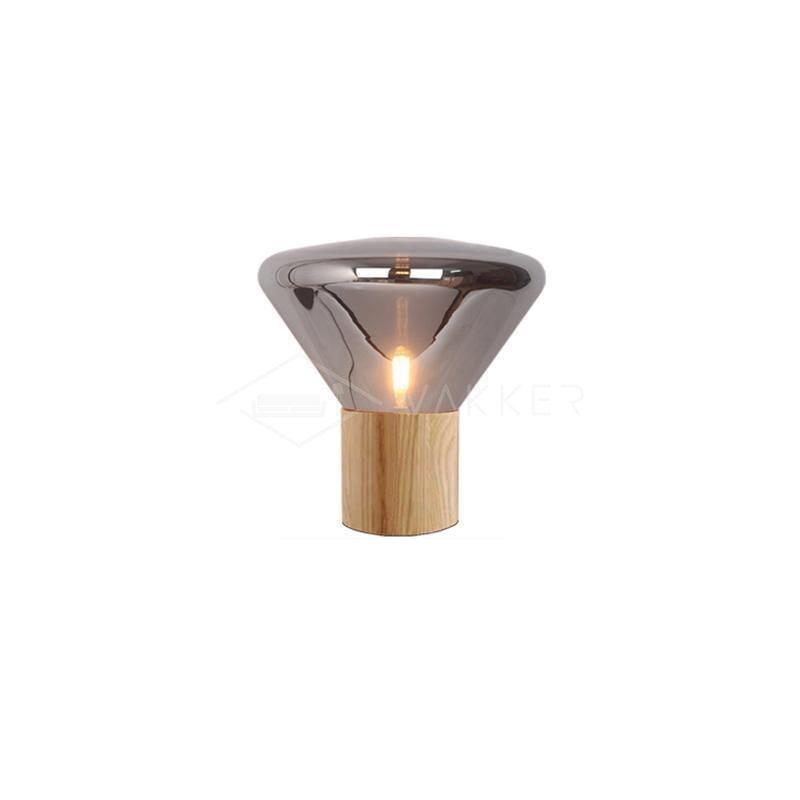 Candeeiro de mesa minimalista em madeira Sylirella
