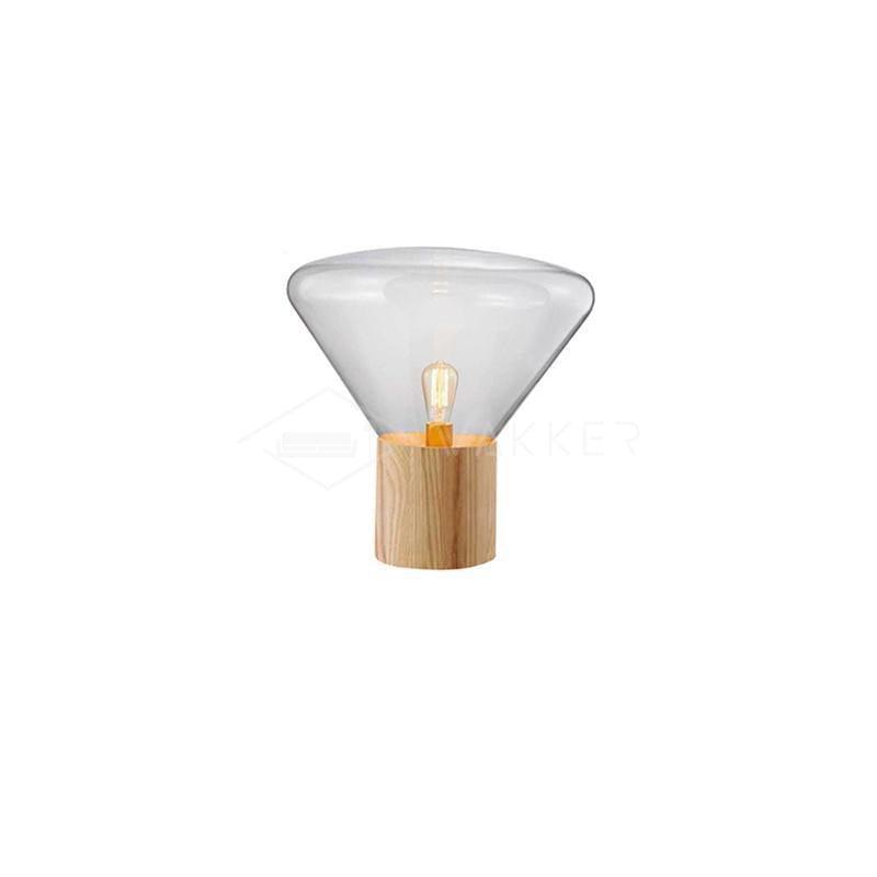 Candeeiro de mesa minimalista em madeira Sylirella