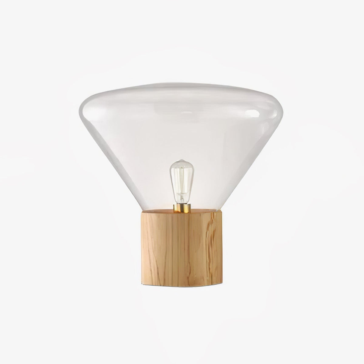 Candeeiro de mesa minimalista em madeira Sylirella