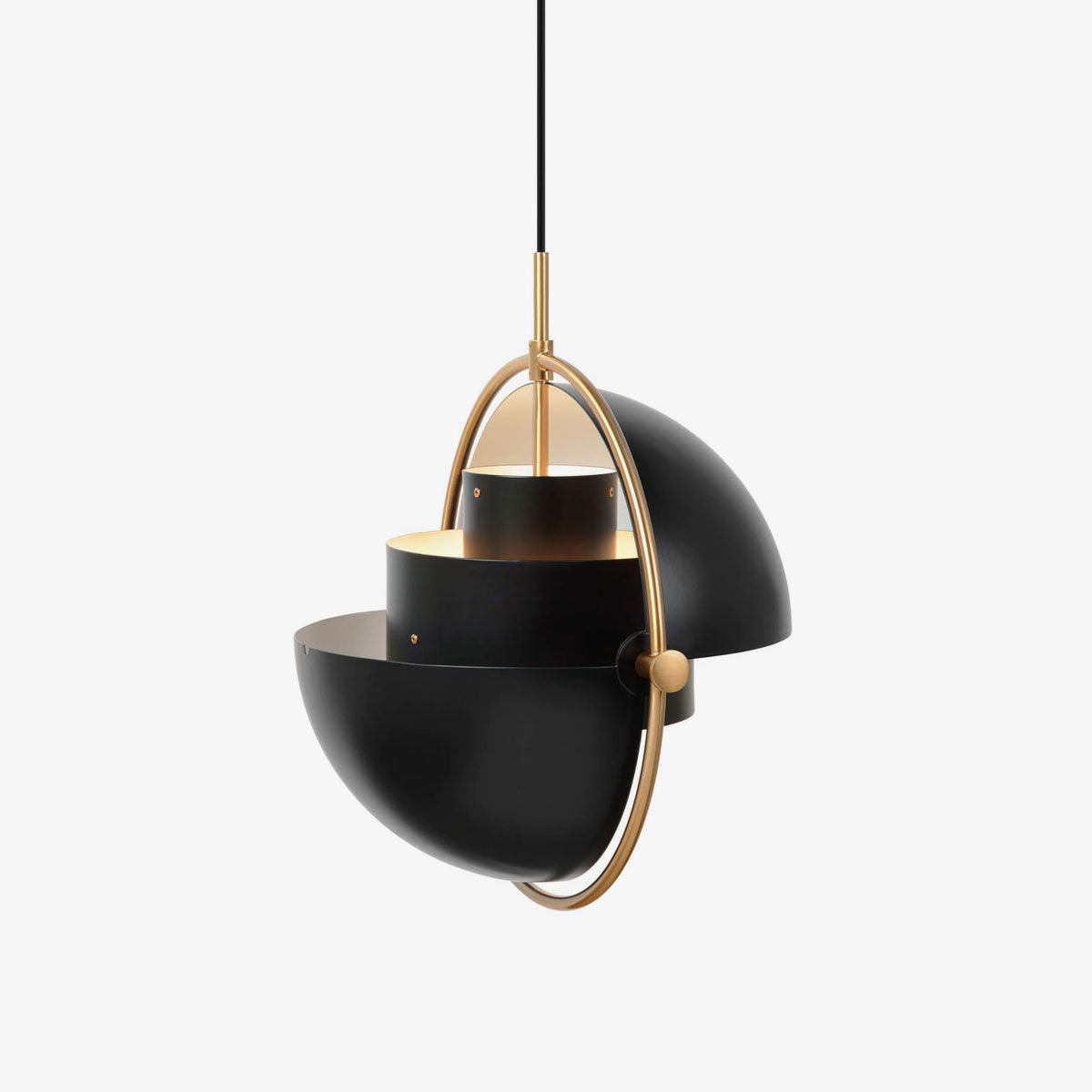 Miruaine pendellampe med deform kugle i guld